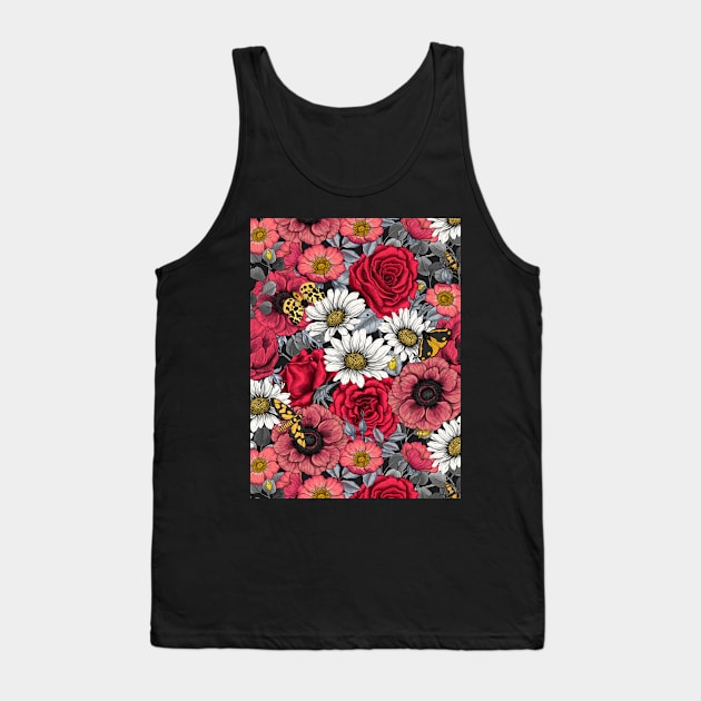 Flower mix and moths 2 Tank Top by katerinamk